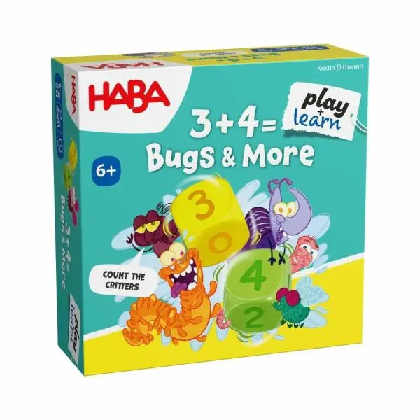 Haba Play&Learn Vzdelávacia mini hra 3+4 chrobáky - hra z kategorie Vzdelávacie hry