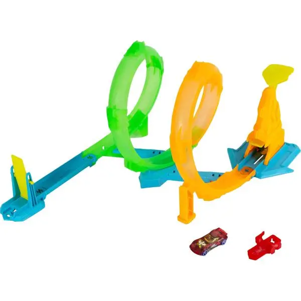 Mattel Hot Wheels Neon speeder double loop dvojitá smyčka
