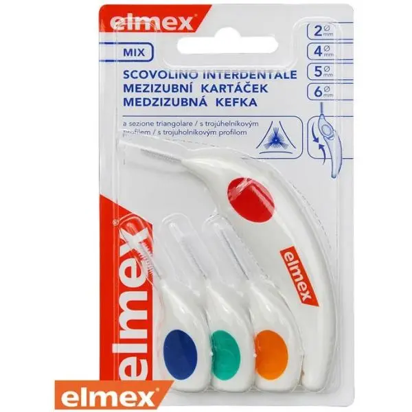 Elmex Mezizubní kartáček 2, 4, 5, 6mm mix 4ks