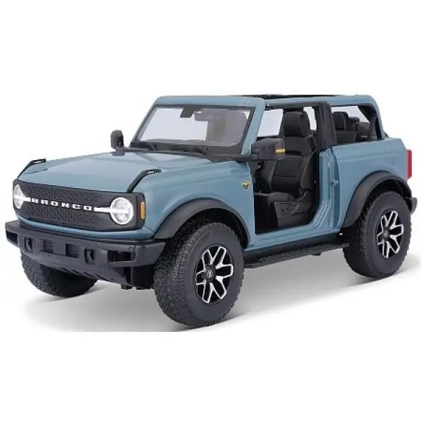 Maisto 2021 Ford Bronco Badlands (bez dveří), modrá, 1:18