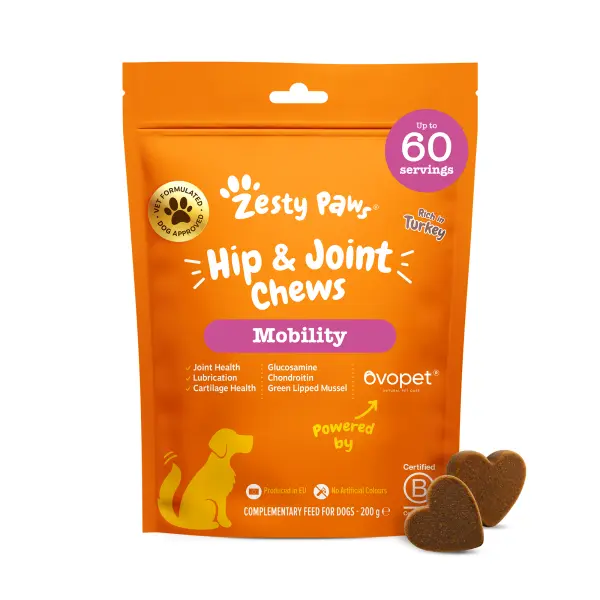 Zesty Paws Hip & Joint Chews (60 ks) – funkční doplněk stravy pro psy na podporu kloubů
