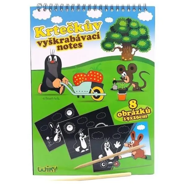 Vyškrabovací notes - Krtek 8 listů