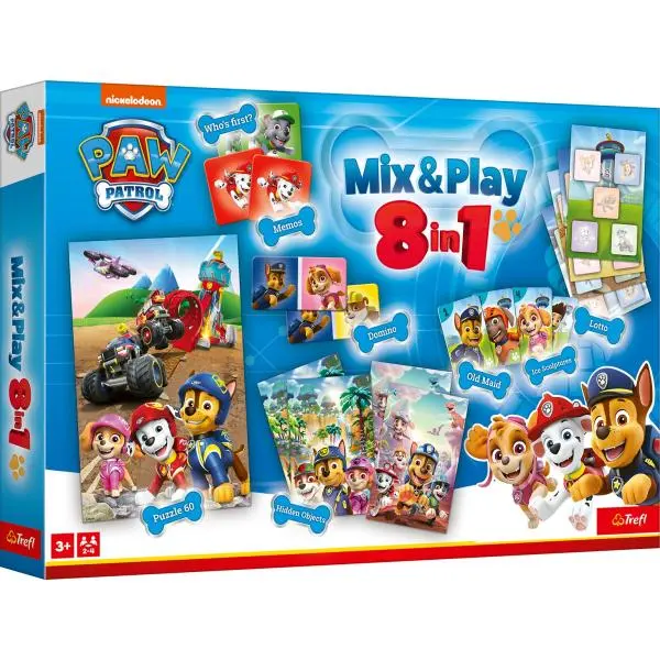 Sada her Mix&Play 8v1 Tlapková patrola - hra z kategorie Karty, pexeso