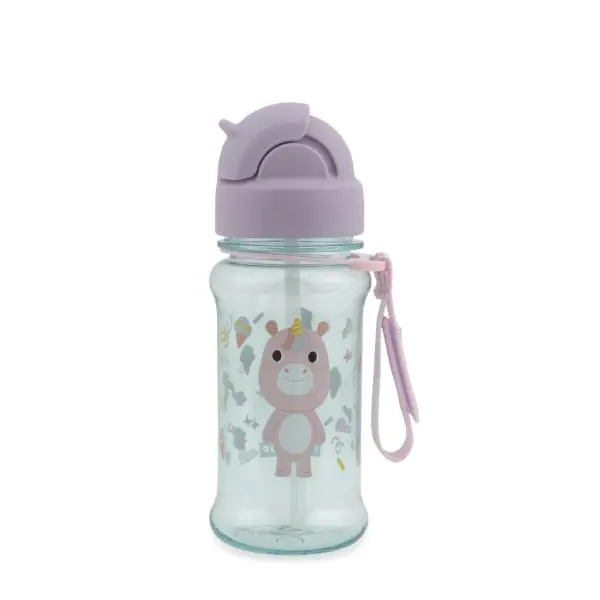 SKIP HOP Láhev s brčkem 355ml Besties Squad Jednorožec 12m+