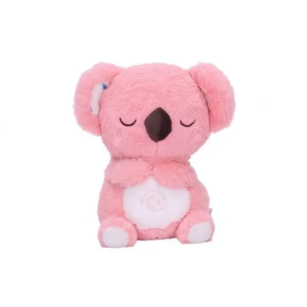 Koala plyšová dýchající růžová s efekty 27 cm