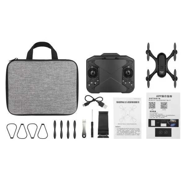 Skládací dron do ovladače s WIFI kamerou 720p RC na dálkové ovládání 9x9x4 cm