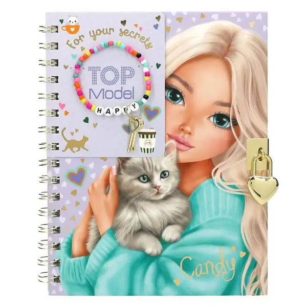 Top model Deník se zámkem a náramkem Happy, Candy