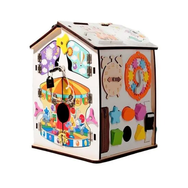 Motorická hračka - Activity board domeček bílý (2Kids Toys)