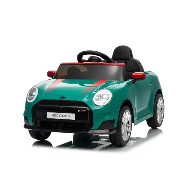 Elektrické autíčko BMW Mini Cooper 12V, zelené, USB Vstup s Bluetooth připojením na MP3 Pr