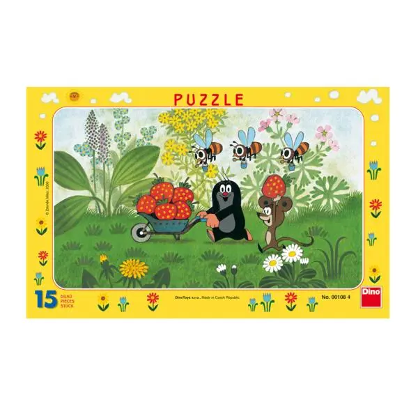 Dino puzzle krtek na výletě 15d.