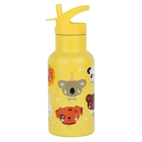 A Little Lovely Company - nerezová láhev na pití, 350 ml - zvířecí kamarádi