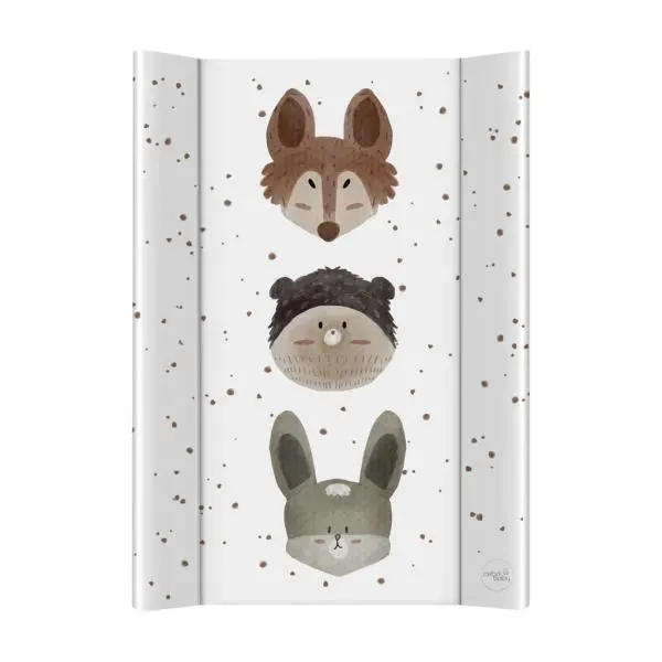 CEBA BABY Přebalovací podložka 2-hranná s pevnou deskou (50x70) Ultra Light Cute Animals