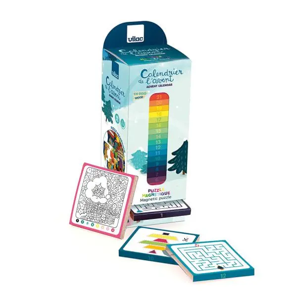 Vilac Adventní kalendář - Magnetické puzzle