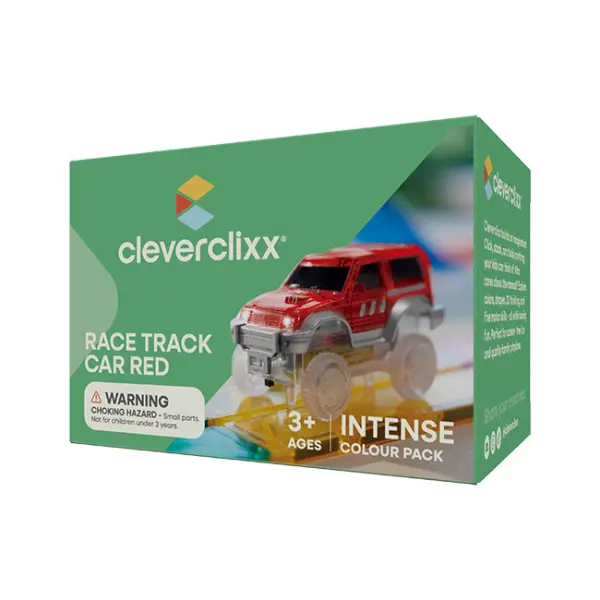 Cleverclixx Magnetická závodní dráha – Autíčko červené – 1 kus