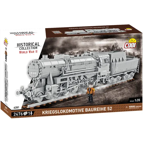 Cobi 6281 kriegslokomotive baureihe 52, 1:35, 2400 k, 1 f