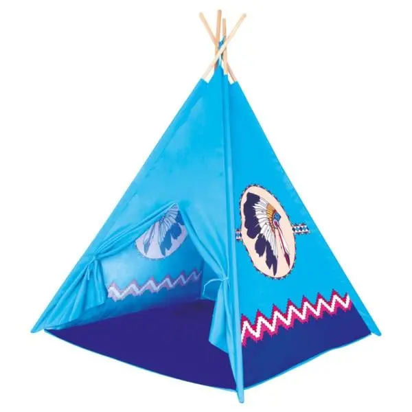 Bino Dětský stan TeePee modrý