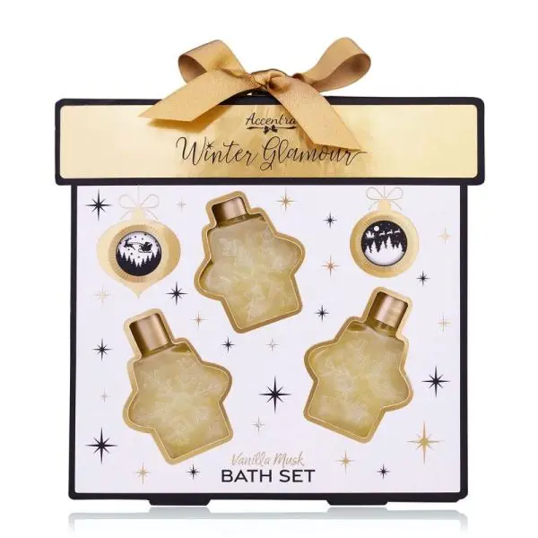 ACCENTRA Sada koupelová Winter Glamour Vanilka a pižmo 3x30ml