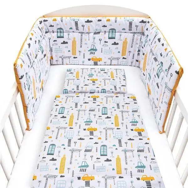 3-dílné povlečení New Baby 90/120 cm Město hořčicové