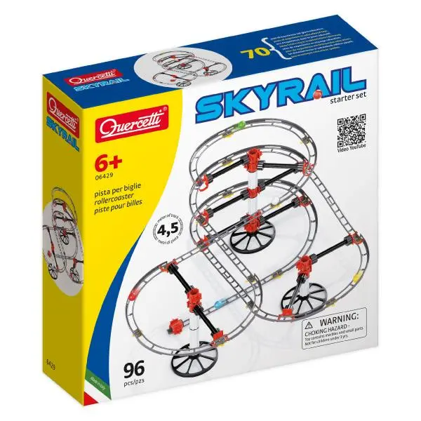 Quercetti Skyrail startovací set - horská dráha pro kuličky 96 ks