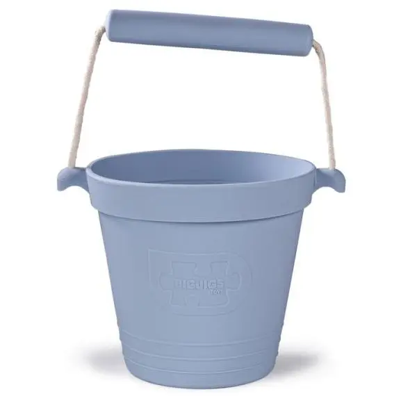 Bigjigs Toys Plážový kbelík světle šedý