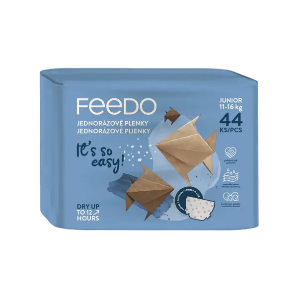 FEEDO Plenky jednorázové JUNIOR (od 11 do 16 kg), 44 ks