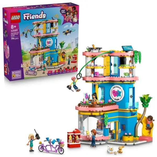 Lego® friends 42689 klubovna pro kamarády v městečku heartlake