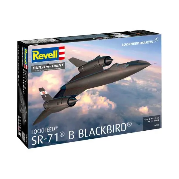 Revell Plastic ModelKit letadlo 03751 Lockheed SR-71B Blackbird 1:48