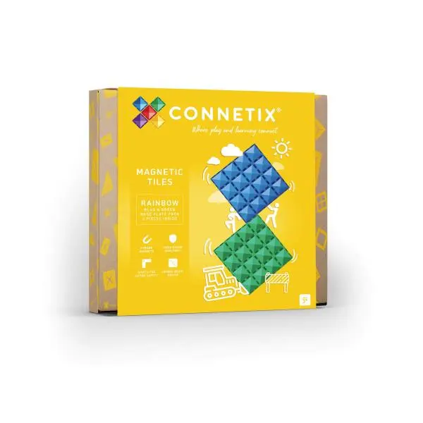 Connetix Tiles - Základny Blue and Green 2 kusy