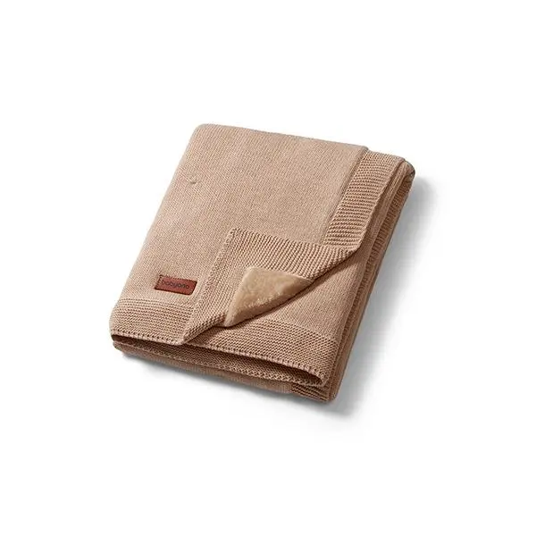 BABYONO Deka z přírodní bavlny 75 × 100 cm dark beige 0m+