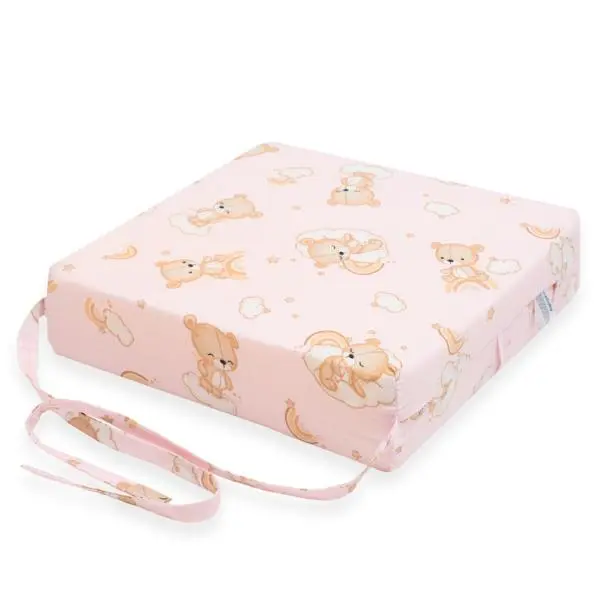 Dětský podsedák na židli New Baby BASIC Bear pink