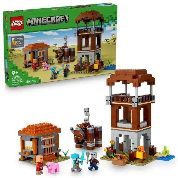 LEGO® Minecraft™ 21278 Základňa plieniteľov a Ničiteľ - hra z kategorie Ostatné