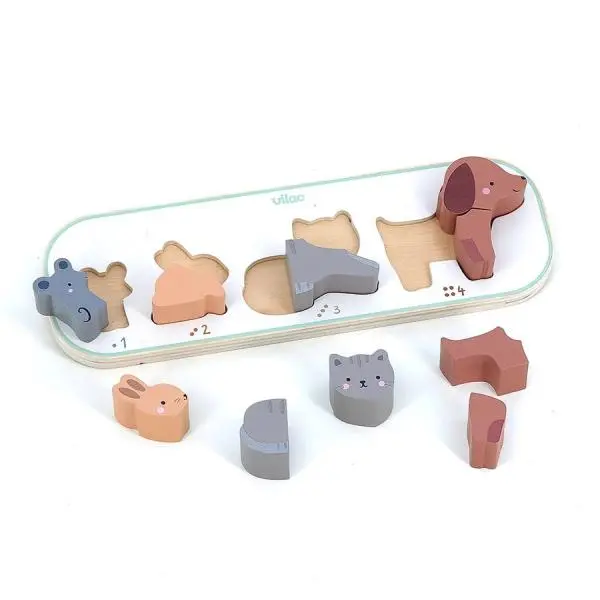 Vilac Vkládací puzzle Učím se počítat zvířátka Sarah Betz