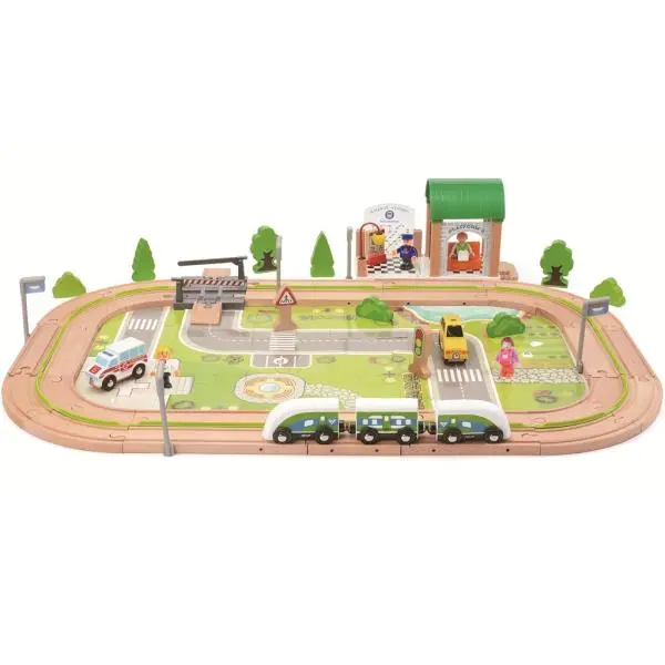 2Kids Toys Vláčkodráha - Vesnice - 110 dílů