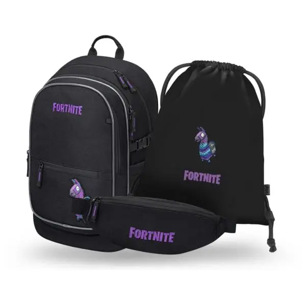 BAAGL SET 3 Core Fortnite Llama: batoh, sáček, ledvinka GRS