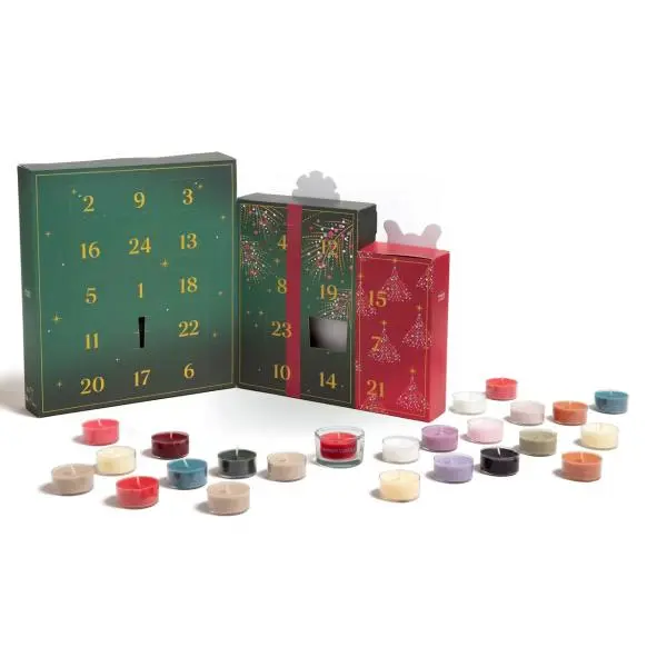 Yankee Candle Adventní kalendář 24 čajových svíček svícen