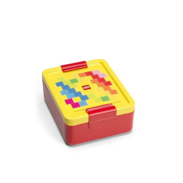 LEGO Brick box na svačinu - červená/žlutá