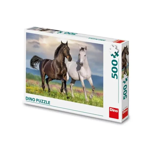 Dino puzzle zamilovaní koně 500 dílků