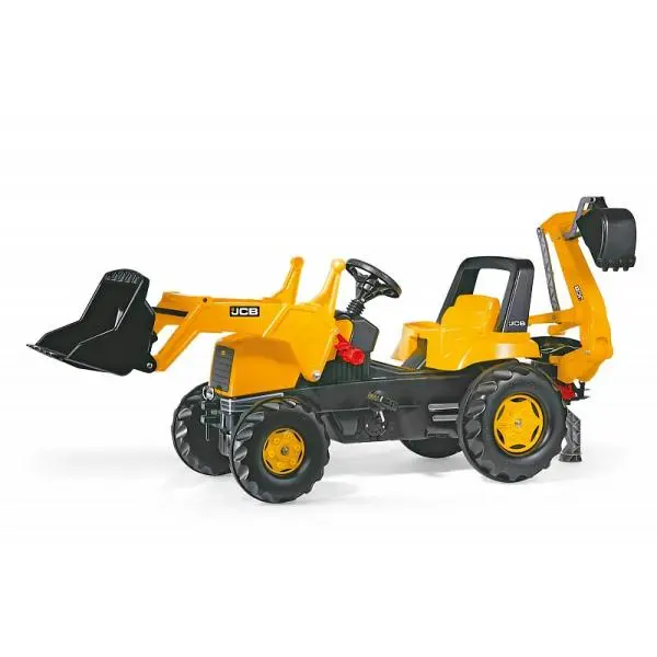 Rollytoys Šlapací traktor Rolly Junior JCB s předním i zadním nakladačem