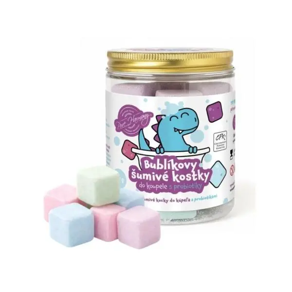 PURE HARMONY SŮL do koupele Bublíkove šumivé kostky s probiotiky 180g