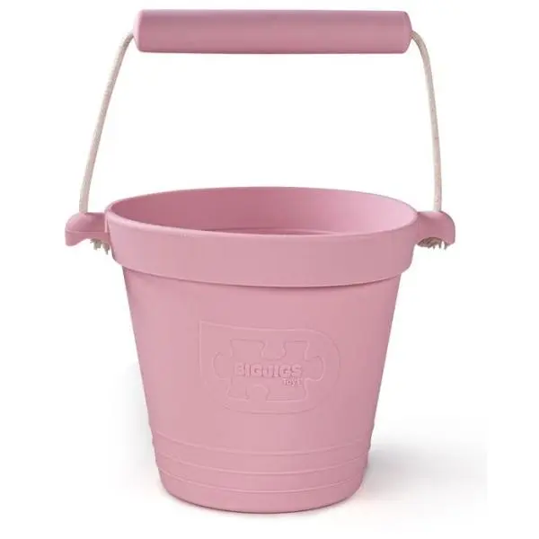 Bigjigs Toys Plážový kbelík světle růžový
