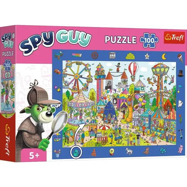Puzzle s hledáním obrázků Spy Guy: Zábavní park/100 dílků