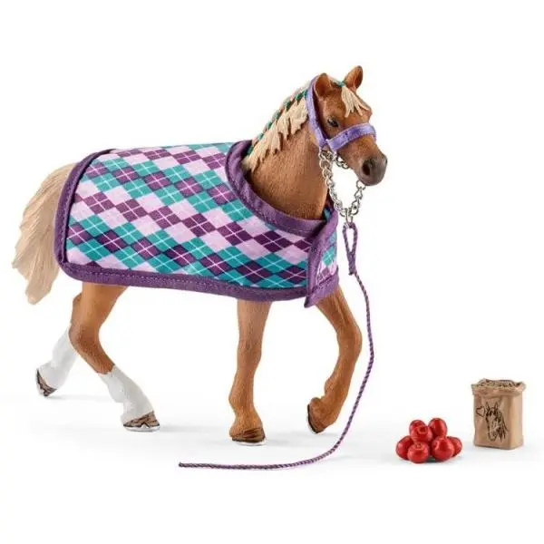 Schleich 42360 Anglický plnokrevník s přikrývkou
