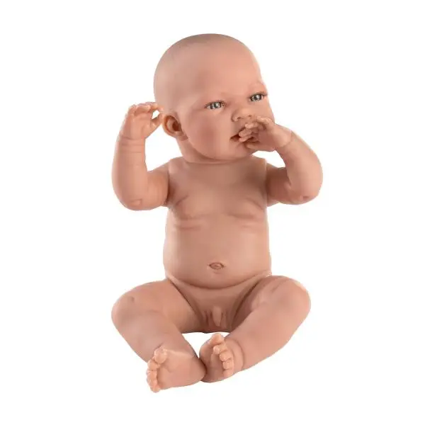 Llorens 84301 NEW BORN CHLAPEK - realistické miminko s celovinylovým tělem - 43 cm