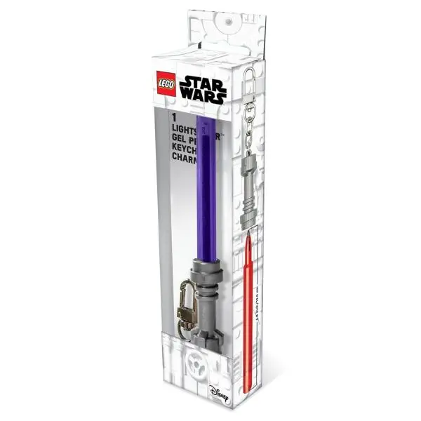 LEGO Star Wars gelové pero Světelný meč s klipem – fialové