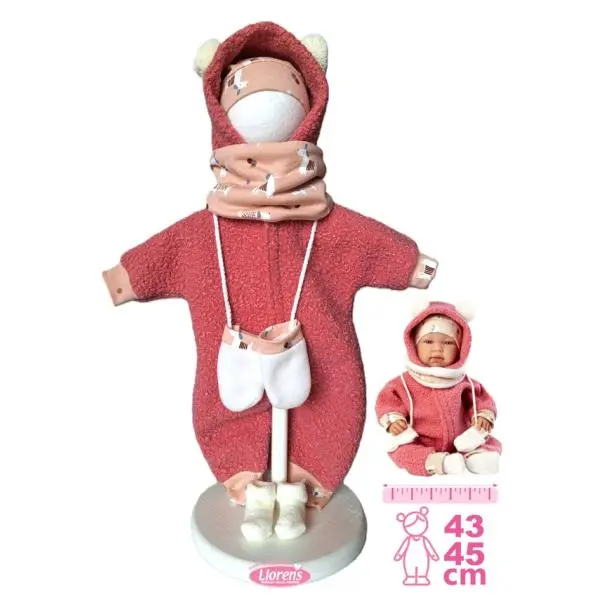 Llorens M844-001 Obleček pro panenku miminko NEW BORN velikosti 43-45 cm
