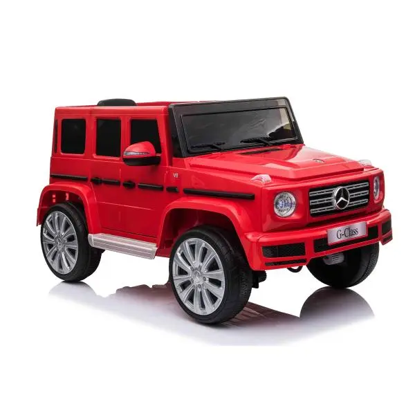 Elektrické autíčko Mercedes G500 12V, červené, 2,4 GHz dálkové ovládání, USB / SD Vstup,