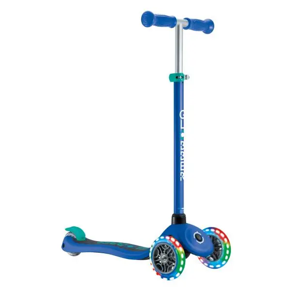 Globber dětská tříkolová koloběžka - Primo Lights V2 - Svítící Kolečka - Navy Blue