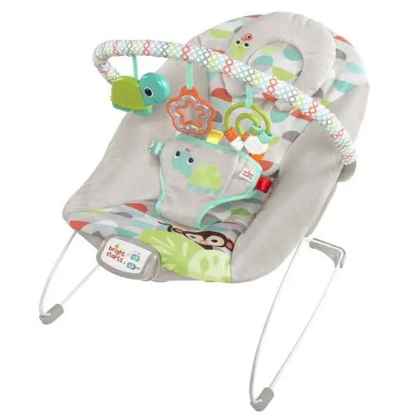 BRIGHT STARTS Lehátko vibrující s melodií Happy Safari 0m+, do 9 kg, 2019