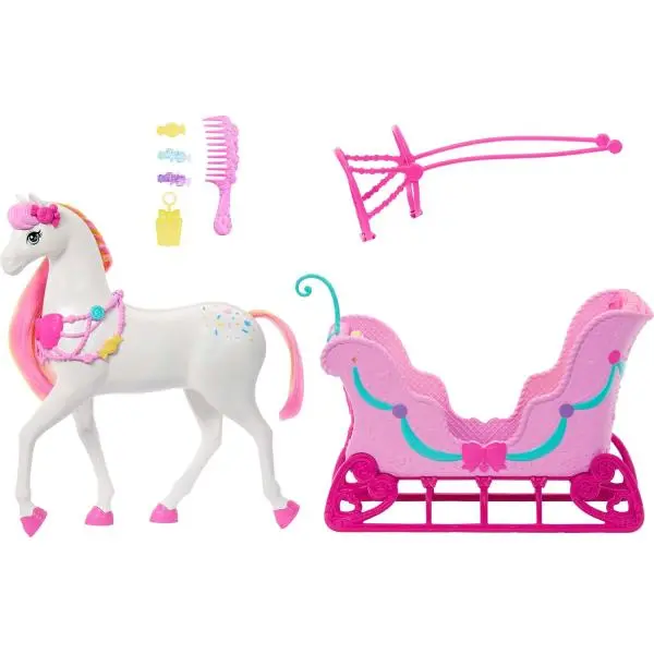 Mattel Barbie Louskáček Sáně s koněm