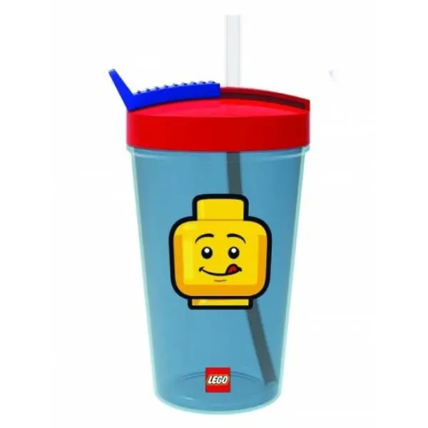 LEGO® ICONIC Classic pohár se slámkou - červená / modrá